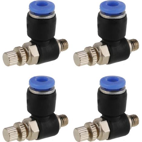20 Pièces Raccord Rapide M5 pour Contrôle de Débit d'Air Pneumatique, Tube OD 4mm (1/5)