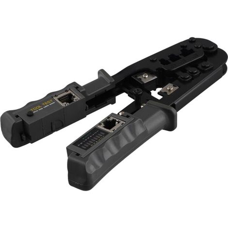 Pince à sertir RJ45, testeur de câble réseau LAN, outil de coupe pour pince métallique Cat7, Cat6, Cat5, RJ11, RJ12 (1/4)