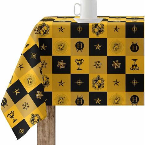 Fleckenabweisende geharzte Tischdecke Harry Potter Hufflepuff Bunt 100 x 150 cm