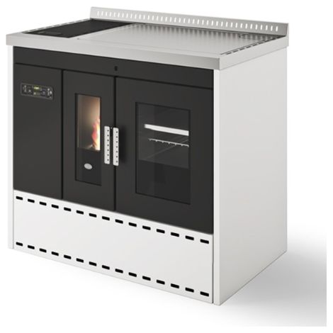 Termococina Eva Calòr Pellet Con Horno Estándar ISOTTA 901693200 Acabado Blanco (1/5)