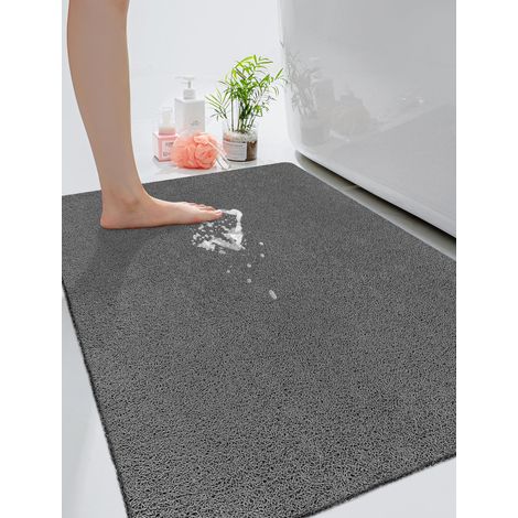 Tapis De Douche Extra Large Antidérapant 120 X 80 Cm : Doux Et Confortable En PVC Sécurité Avec Trous De Drainage – Séchage Rapide Pour Douche Et Zones Humides (1/5)