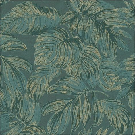 Nature wallpaper wall Profhome 393401 non-woven wallpaper slightly textured with floral ornaments and metallic highlights green gold 5.33 m2 (1/5)