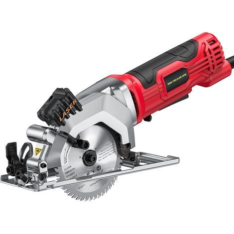 580W 115MM Mini Scie Circulaire 24 Et 48 TCT Lame Laser Guide pour Bois PVC Tuyau Coupe UE (1/5)