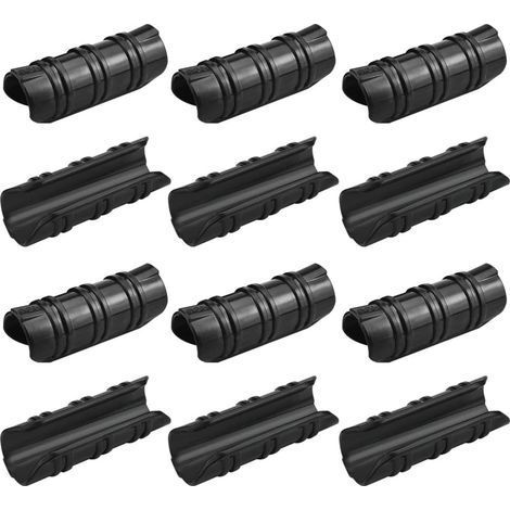 12 Pcs Serre Clips 25mm Clips Serre de Jardin Résistance aux Températures Elevées Fixation Bache Serre Durable Facile a Utiliser pour Fixation Serre Bannière Tuyau Jardin Films - Noir (1/5)