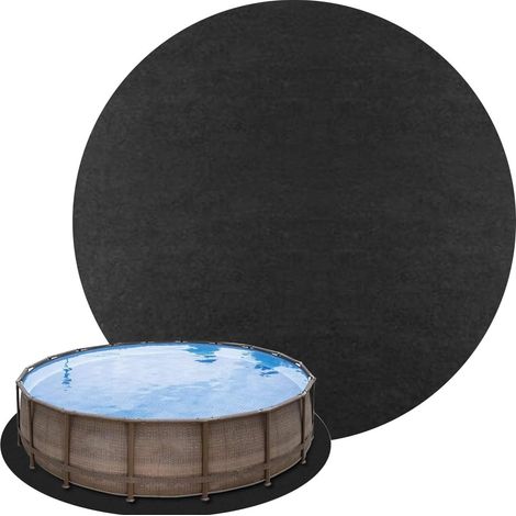 Tapis De Sol De Piscine,4x4m Tapis De Revêtement De Sol De Piscine,Groundsheet Tapis de Sol Protecteur pour Piscine,Tapis en Feutre Absorbant l'eau,Accessoires de Piscine de Spa Portables (1/5)