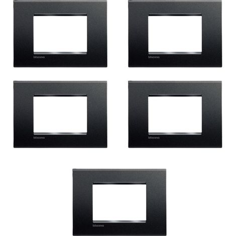 Placca pezzi 5 living light tecnopolimero lna4803ar antracite (1/5)