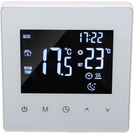 Thermostat intelligent blanc avec écran tactile LCD 16 A, régulateur de température intelligent AC90-240 V et Wi-Fi (1/5)
