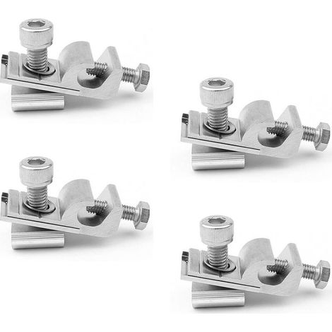 Support de montage panneau solaire aluminium pré-monté 42x20x14mm fixation rail photovoltaïque robuste anti-corrosion pour toiture et abri (1/5)