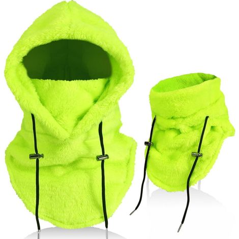 Winter Sturmhaube Fleece Unisex mit Nackenwärmer Grün (1/5)