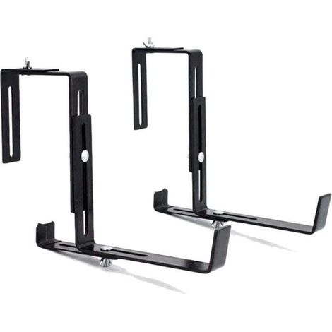 Lot de（2） supports pour pots et jardinières réglables pour boîte de fenêtre, patio, jardin, clôture, pergola, balcon
