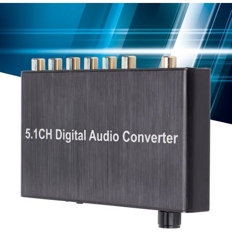 Décodeur Audio DAC 5.1CH AY77, Convertisseur Optique/Coaxial vers RCA/Jack 3.5mm pour Xbox, PS4, TV et Home Cinéma (1/5)