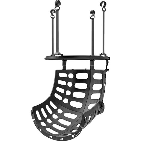 Basketball-Rebounder, 360° drehbar Basketball-Rücklaufaufsatz, Basketball-Rückholsystem für Basketball-Schießübungen, mit Rückprallrampe, Indoor-Outdoor, Schwarz