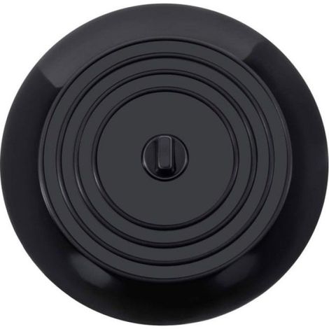 Bouchon d'évier en silicone noir 15 cm (1/5)