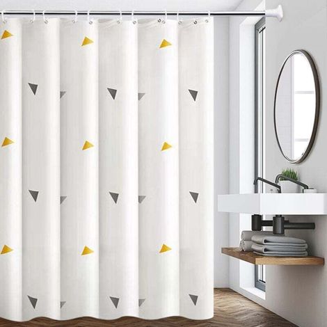 Ensemble Rideau de Douche de Salle de Bain - Design Abstrait Imperméable Anti-Moisissure - Tissu Étanche (1/4)