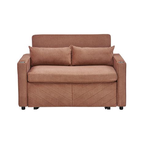 Canapé-lit 2 places 3 en 1 – Style minimaliste, symbole d'un luxe discret. Une allure spacieuse et élégante, également équipé d'un mécanisme de conversion coulissant et d'un port USB intégré, le choix