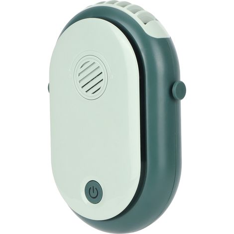 Ventilateur de bureau électrique à 3 vitesses, portable, à suspendre autour du cou, avec aromathérapie et chargement USB (vert) (1/5)