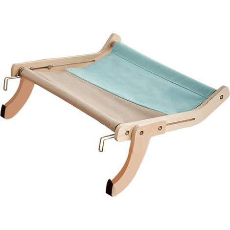 1 - Perchoir pour chat - Hamac de fenêtre - Étagère réglable sans ventouse - Support robuste pour repos et observation - Intérieur - Bleu Gris - 60x40cm (1/5)