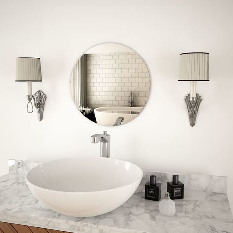 vidaXL Specchio da Parete 40 cm in Vetro Circolare