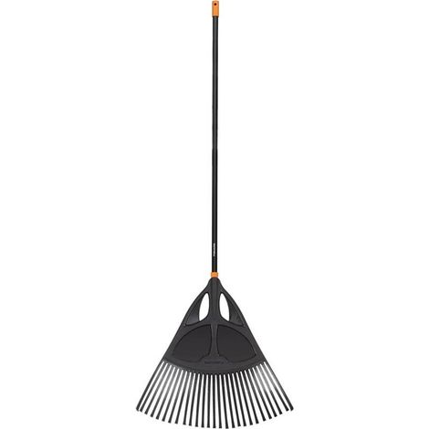 Fiskars – Balai à feuilles XL Solid 27 dents – Manche en aluminium léger – Tête large 65 cm pour ratisser efficacement – Pour professionnels du jardinage
