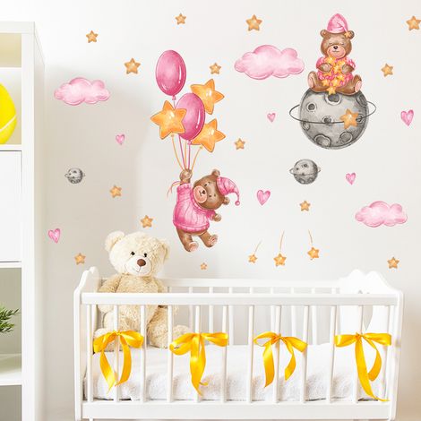 Autocollant de décoration de chambre d'enfant, autocollant mural de dessin animé, poster d'art mural, autocollant d'art à décoller et à coller pour la décoration d'enfants et de jardins d'enfants (1/5)