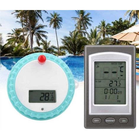 Thermomètre sans Fil, température sans Fil Piscine numérique Flottant Thermomètre Eau Gauge Piscine Spa Baignoire (1/2)