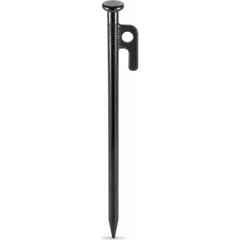 Piquet de tente acier noir renforcé 20 cm pour camping extérieur (1/5)