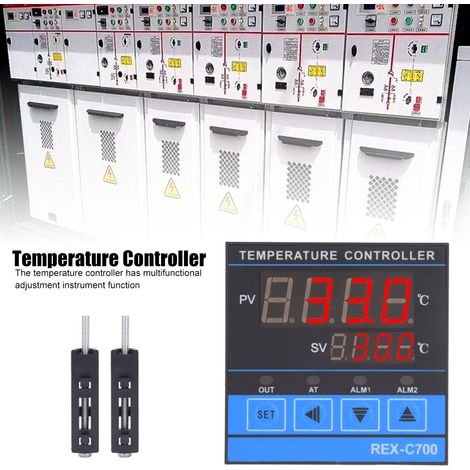 Régulateur de température numérique haute précision contrôle PID sortie relais/SSR 0-400°C (1/5)
