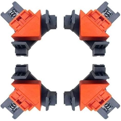 4 Pcs Presses D'angles Menuiserie, Assemblage en Angle et en T -Vissage et Encollage à 90° Serre Joint Angle, Clip De Cadre Angle Droit Pour Travail Du Bois, Bricolage,Outils à Main (1/5)