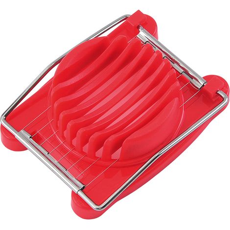 Cortador de huevos, alambres de acero inoxidable, base antideslizante, mango ergonómico, libre de BPA, cocina (1/5)