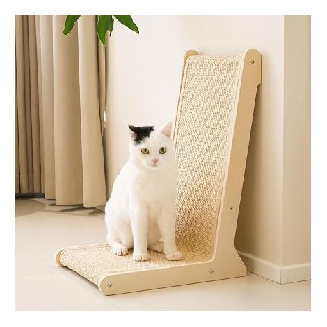 Cat Scratching Post 105° Sisal L Shape Indoor Furniture Protection Sofa Fixing with Catnip (1/5)