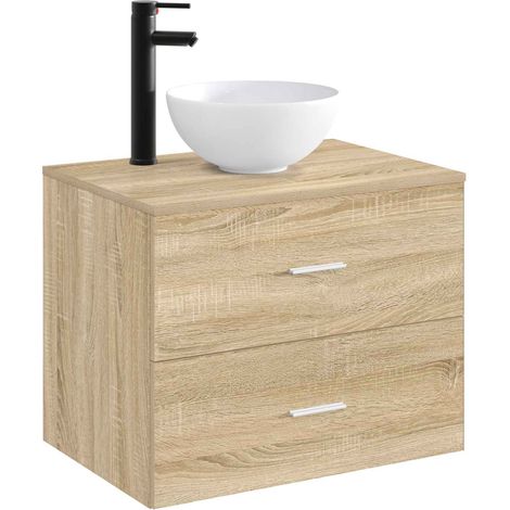 vidaXL Bathroom Wash Basin Matte Black 32 x 32 x 13 cm Metal