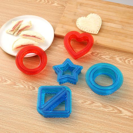 Emporte-pièce Sandwich Rond Rouge Scelleur à Pain Décroûteur Crêpes DIY Moule à Presser pour Bento Enfants