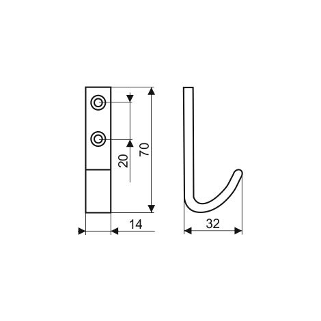 Cintre WA01, noir mat (1/2)