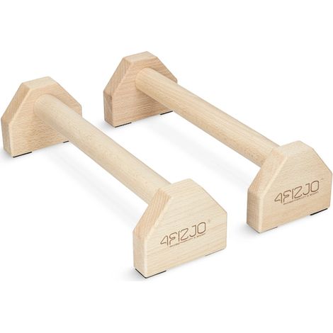 Accessoires de pompes en bois, 4FIZJO, lot de 2 pièces, longueur 40 cm, pour l'entraînement en L et en V, base antidérapante, musculation et renforcement musculaire, activation musculaire complète, pr (1/5)