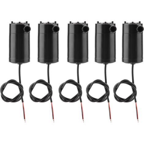 Lot de 5 mini pompes à eau submersibles 3-5 V CC pour aquarium, fontaine et bassin. (1/5)