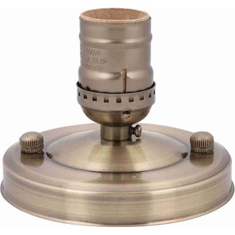 Portalámparas industrial vintage E27/E26 de bronce para lámparas de pared/techo – Soporte de metal resistente a la corrosión con anillo de montaje (1/5)