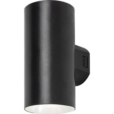 Applique murale extérieure ronde noire moderne, Ø 7,5 cm, tube 16 cm, couleur variable, LED 18 W, IP65, Urfa Rabalux (1/5)
