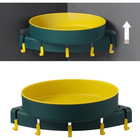 Étagère d'angle Rotative, Matière Plastique, Installation Facile, Conception Multifonctionnelle, Parfaite pour la Salle de Bain et la Cuisine (1/4)