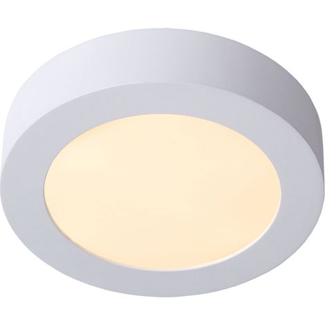Plafonnier LED rond 6W blanc chaud montage apparent
