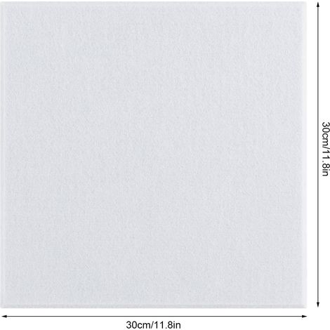 9er-Pack selbstklebende Akustik-Wandpaneele, 30 x 30 x 0,9 cm, hochdichtes Akustikpaneel, schalldämmender Akustikschaum für Studio, Büro, Schlafzimmer, Wohnzimmer, weiß