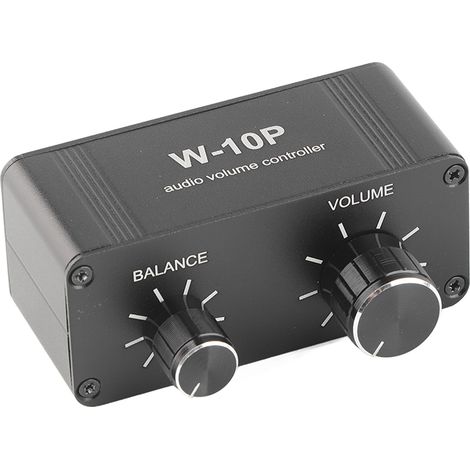 Amplificateur de son avec réduction de bruit, entrée auxiliaire 3,5 mm et prise RCA, contrôleur de musique, réglage du volume stéréo pour casque et haut-parleurs. (1/5)