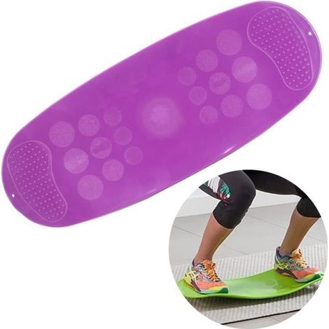 Planche d\'équilibre SURENHAP - Torsion Fitness pour muscles et jambes abdominaux - 60  25  0.8cm - Violet (1/4)