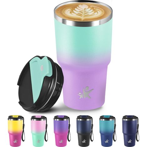 Tasse Isotherme 20oz, Mug Isotherme Cafe to-go, Tasse Thermique Étanche en Acier Inoxydable, 6h Chaud et 8h Froid, Thermique pour les Boissons Chaudes et Froides, l'Eau et le Thé (1/5)