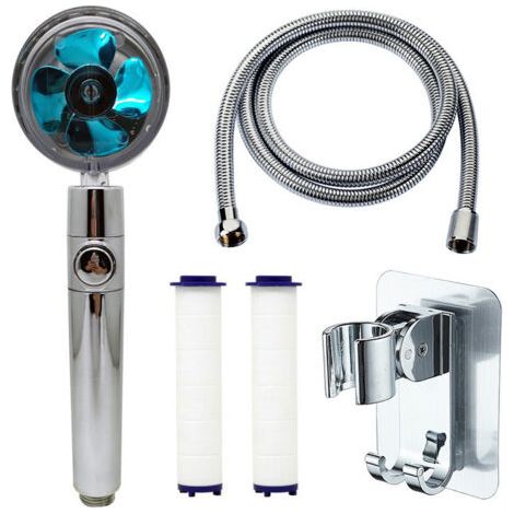 Douchette,pommeau douche,pommeau douche anti calcaire,Pommeau de Douche anti calcaire economie deau,Système de filtration en trois étapesAvec 2 Filtres et Interrupteur de Pause (1/5)