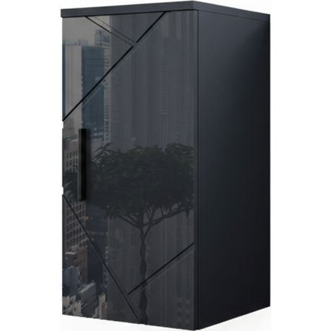 Badschrank Irma, Anthrazit Hochglanz, 30 x 59 cm, Vicco