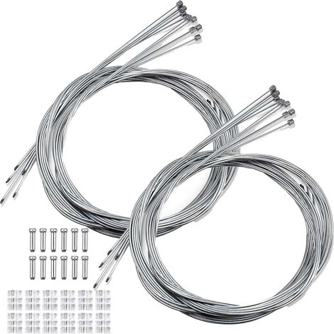 12x Câbles de Dérailleur Vélo 2,1m x 1,2mm – Kit Universel avec Embouts pour VTT et Vélo de Route (1/5)