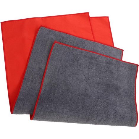 Lot de 2 chiffons absorbants en microfibre pour le lavage de voiture, chiffons doux pour sécher et polir les véhicules. (1/5)
