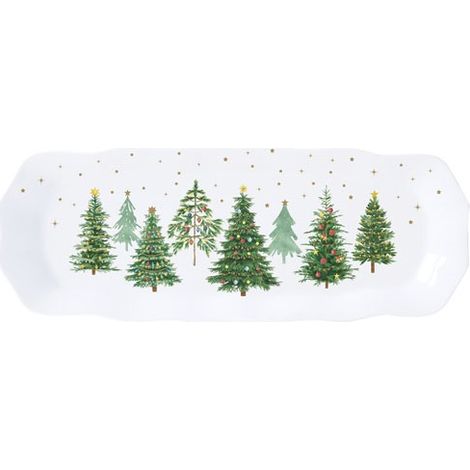 Plat à Cake Festive Trees Design Festif, Céramique Durable - Easy Life