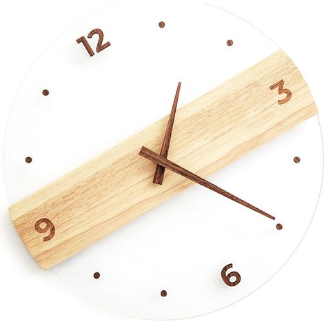 Moderne, dekorative, runde, geräuschlose Wanduhr mit Acrylglasplatte, ideal für Wohnzimmer, Schlafzimmer oder Büro. (1/5)