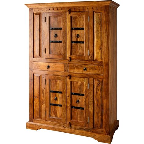 OXFORD 0402 Mobile dispensa in legno di acacia - laccato / miele 112x51x172